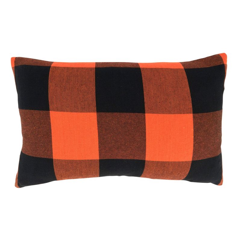 Saro Lifestyle Saro Lifestyle Cotton Pillow Cover With Buffalo Plaid Design, 1 of 4