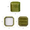 Unique Bargains Portable Double Slots Velvet Jewelry Ring Box for Proposal Engagement Wedding - 3 of 4