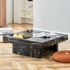 GlasFlength Coffee Tables, Chic and Versatile, Modern and Classic Designs for Every Home, Suitable for Living Room, Black,31.4”*31.4”*12" - 3 of 4