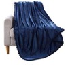Kate Aurora Ultra Soft & Premium Plush Oversized Pom Pom Accent Fleece Throw Blanket - 50 in. W x 70 in. L - 2 of 3
