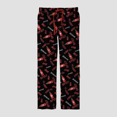 Men's Sriracha Pajama Pants - Black/red L : Target