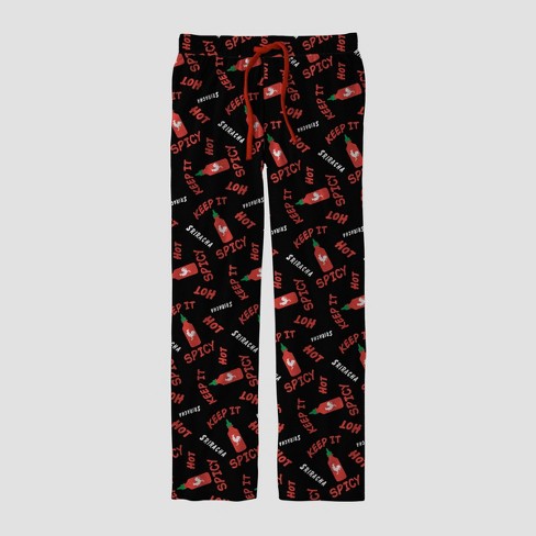 Men's Sriracha Pajama Pants - Black/red M : Target