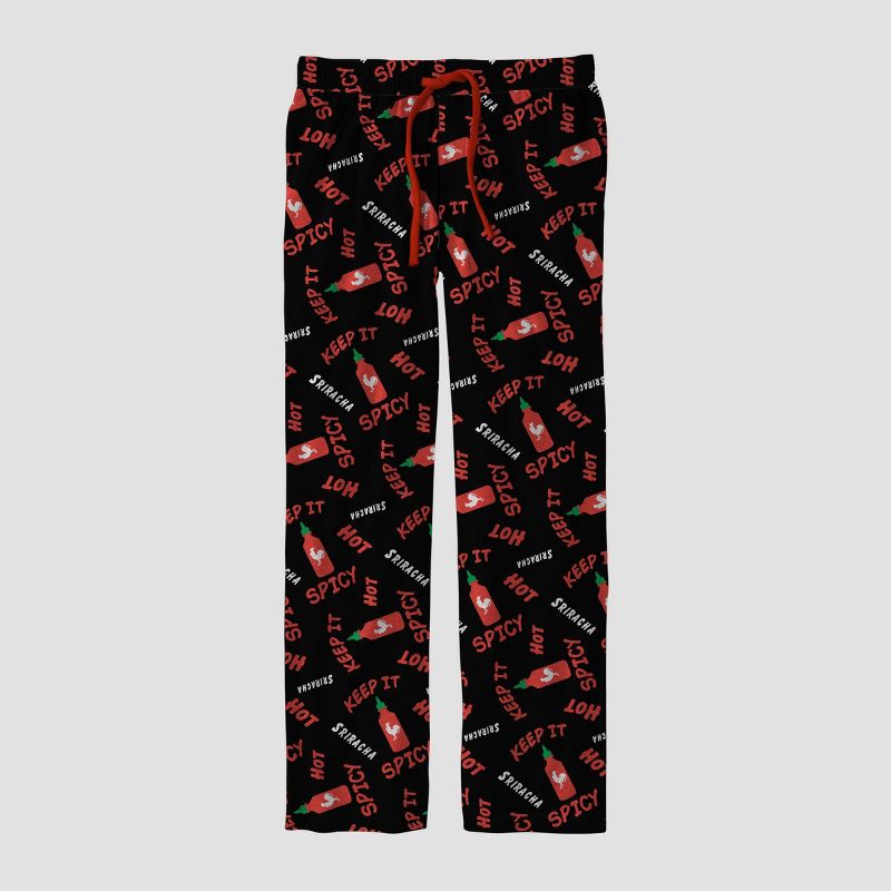 Men&#39;s Sriracha Pajama Pants - Black/Red, 1 of 3