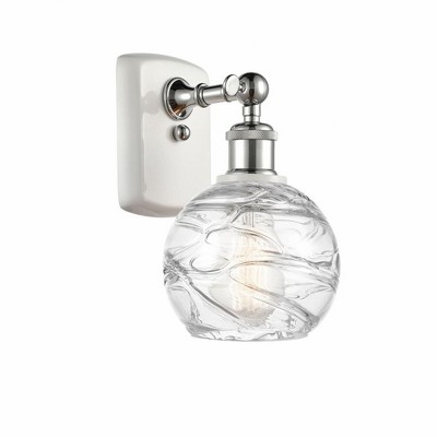 Athens Deco Swirl - 1 Light Wall Sconce In Industrial Style-11 Inches Tall and 6 Inches Wide