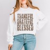 Thankful Grateful Blessed Block Distressed - Women's Graphic Sweatshirt - 3 of 4