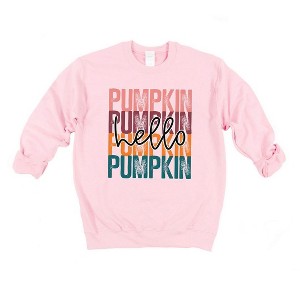 Simply Sage Market Women's Graphic Sweatshirt Hello Pumpkin Stacked - 1 of 2