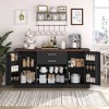 63" Sideboard Buffet Cabinet, Entryway Coffee Bar Cabinet with 2 Drawers & Adjustable Shelves, Wood Console Table, Floor Cupboard Cabinet - 2 of 4