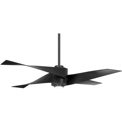 64" Minka Aire Modern Indoor Ceiling Fan with LED Light Remote Control Matte Black for Living Room Kitchen Bedroom Family Dining