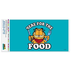 Garfield Here For The Food Automotive Bumper Sticker - 1 of 4
