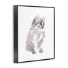 Stupell Industries Grey Shorthair Kitten Portrait Minimal Pet Cat Black Framed Giclee Art - 3 of 4