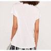Women's White Tee - APRICOT - 3 of 4