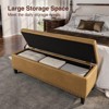 Storage Ottoman Bench, 51-Inch 30 Gallons Large Faux Leather Bench - 3 of 4