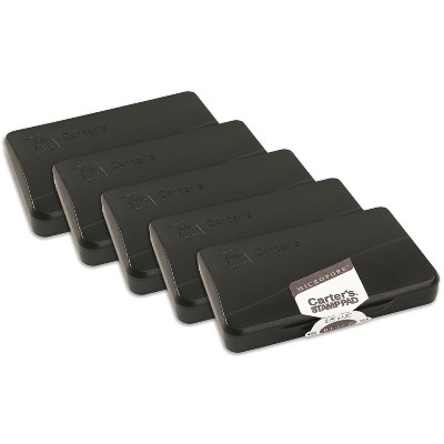 Carter's Micropore Stamp Pad, 2.75 x 4.25 Inches, Black, 1 Each, 4 Stamp Pads Total (21281)