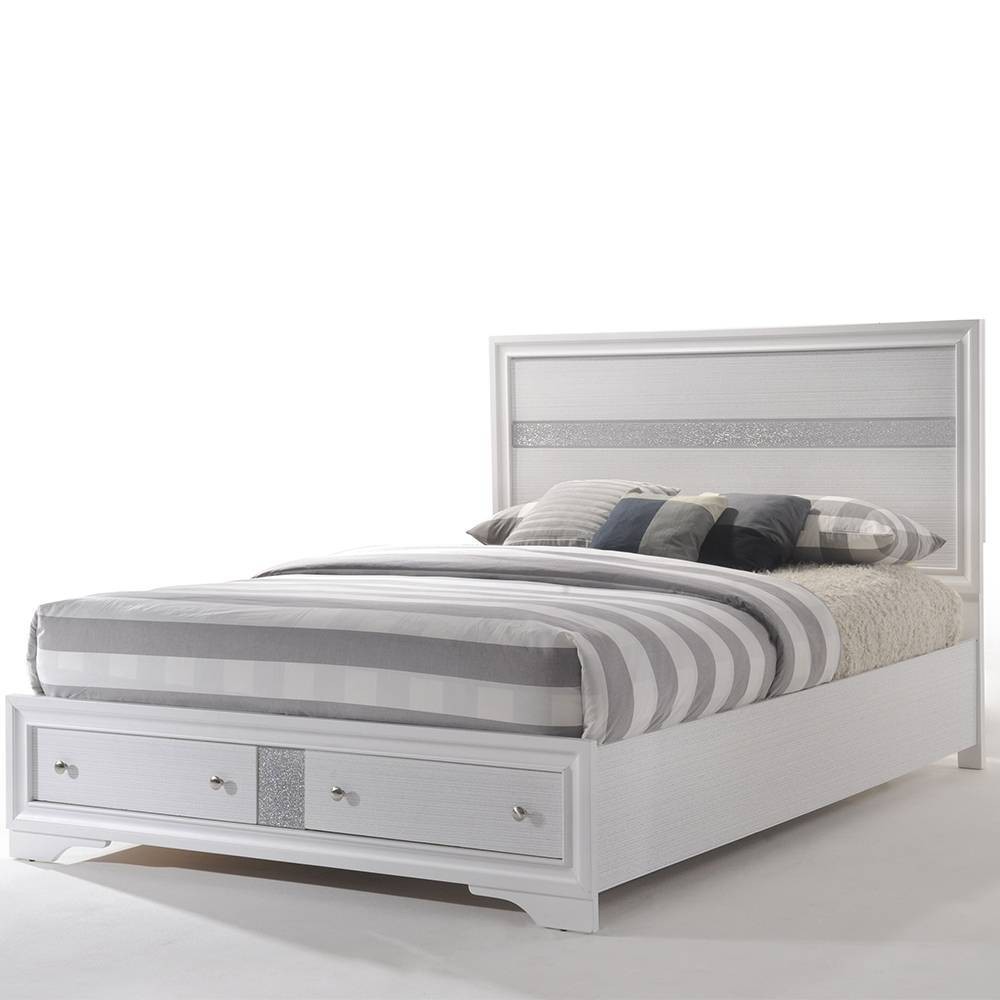 Photos - Bed Acme Furniture King Naima  White