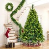 JUJABU 6FT Green Artificial Christmas Tree Set with Garland and Wreath, Festive Decor for Home, Office, or Holiday Party - 2 of 4