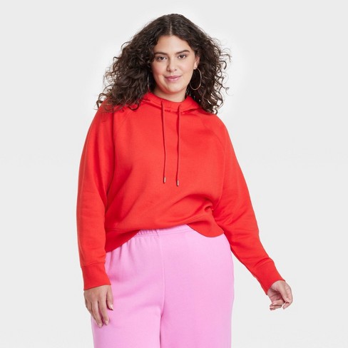 SHEIN PETITE Ribbed Knit Drop Shoulder Drawstring Hoodie & Pants