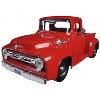1956 Ford F-100 Pickup Red 1/24 Diecast Model Car by Motormax - 2 of 3