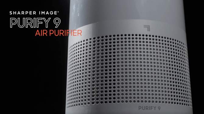 Sharper Image Purify 9 Air Purifier Light Gray, 2 of 9, play video