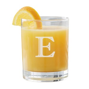 Personalization Mall Classic Celebrations Etched Initial Short Drinking Glass 14oz - 1 of 1