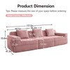 VASIP Modular Boneless Cloud Sectional Sofa  3-Seat with Deep Seat and Pillows,Modern Corduroy Fabric for Living Room,Camel - 2 of 4