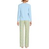 Lands' End Women's Knit Pajama Set Long Sleeve T-Shirt and Pants - 2 of 3