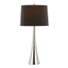 LumiSource (Set of 2) Diana 29" Contemporary Table Lamps Polished Nickel with Black Satin Shade - 3 of 4