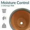 Sunnydaze Chalet Outdoor/Indoor High-Fired Glazed UV- and Frost-Resistant Ceramic Planters with Drainage Holes - 2-Pack - 2 of 4