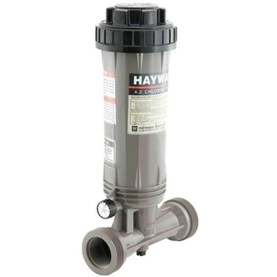 Hayward CL100 In-Line Chemical Trichloro Pool Chlorine Feeder for Above Ground Swimming Pool Pumps, 30 to 50 Gallon Per Minute Rating, 1.5" Fittings