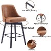 Jojoka Mid Century Bar Chairs with Back & Wood Legs - 3 of 4