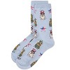 Memoi Women's Patriotic Dogs Rayon From Bamboo Crew Socks Skyway 9-11 - 3 of 3