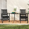 Tangkula Patio Dining Chairs Set of 2 w/Wide Armrests Curved Seat Wood Grain for Backyard - 2 of 4