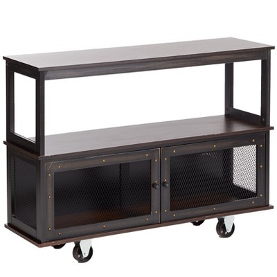 The Lakeside Collection Industrial-Style Rolling Buffet Carts