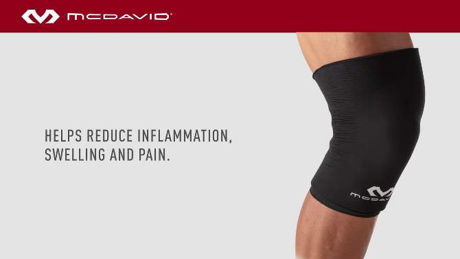 McDavid Flex Ice Therapy Knee/Thigh Compression Sleeve - Black M, 2 of 6, play video