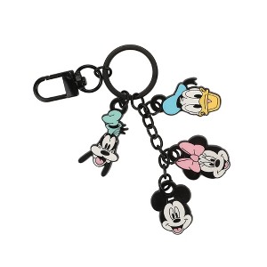 Mickey, Minnie, Donald and Goofy Hard Enamel Charms Keychain - 1 of 3