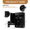 Elegant 2-in-1 Shoe Cabinets with Soft Cushion, Modern Storage Bench with Arched Doors & Rebound Devices - Leovsnove - 3 of 4