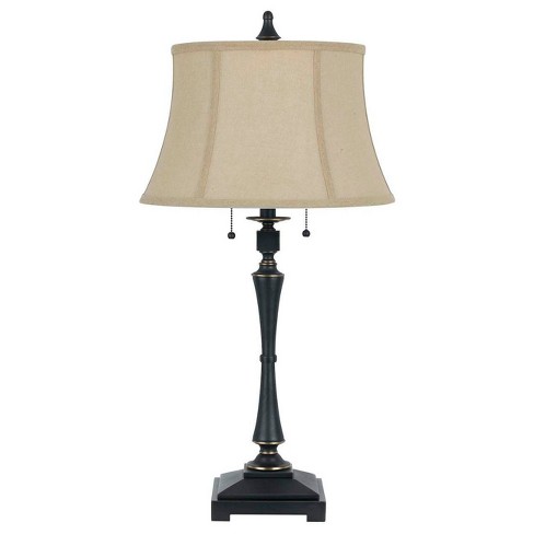 31 3 Way Madison Oil Rubbed Metal Twin, Oil Rubbed Bronze Finish Table Lamp