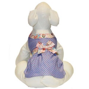 Gooby Sundress for Dogs, XLarge, Purple Polka Dot - 1 of 1