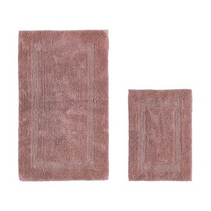Lux Premium 100% Cotton Tufted Solid Reversible 2 Piece Bath Rug Set – Ultra-Soft, Water-Absorbent, Durable, Machine Washable Bathroom Rug - 1 of 4