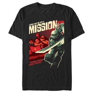 Men's Teenage Mutant Ninja Turtles Looks Like We Got a Mission Poster T-Shirt - 1 of 4