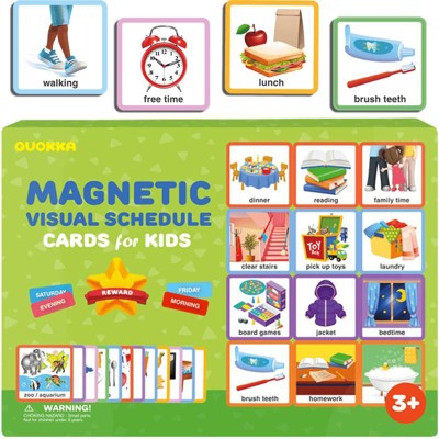 QUOKKA 95 Reward Chore Chart Cards for Kids - Toys for Autistic Children Age 5-7 ADHD Tools - Behavior Visual Schedule for Toddler at Home