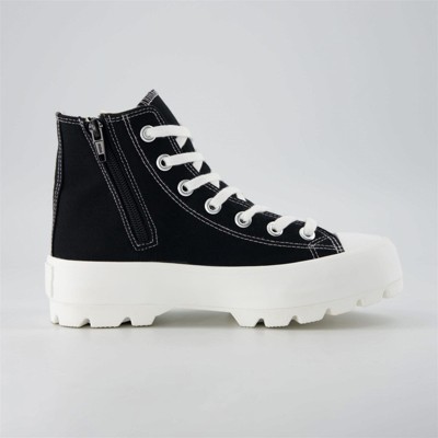 Женские кроссовки CUSHIONAIRE Women's Vespa high top Canvas Sneaker +Memory Foam and Side Zipper Black/White Zip 8.5 — фото 7