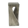 MAYEERTY 1 Pack Twist Shape Side Table, Artistic Wood-Grain End Table for Indoor Outdoor Living Room, Patio - 4 of 4