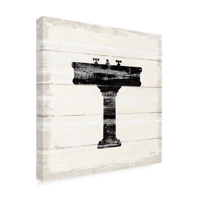 Trademark Fine Art -Sue Schlabach 'Shiplap Bath II' Canvas Art