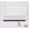  Bacati - 3 Layer Ruffled Crib/Toddler Bed Skirt - White/Lilac/Purple - 4 of 4