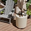 FURNIinspire Umbrella Bases with Table Storage, Multi-Functional for Backyard, Patio, and Poolside Relaxation Areas, White, 14.8"*14.8"*16.7" - 2 of 4