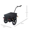 NAYSAYE Wagon Outdoor Bicycle Cargo Trailer Removable Storage Carrier for Travel, Black, 56.7"*23.2"*31.5" - 3 of 4
