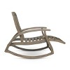 GDFStudio Kelsey Outdoor Acacia Wood Rocking Chair with Footrest - 4 of 4