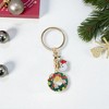 Unique Bargains Christmas Keychain Double Ring Zinc Alloy Colorful 3.15" 1 Pc - 4 of 4