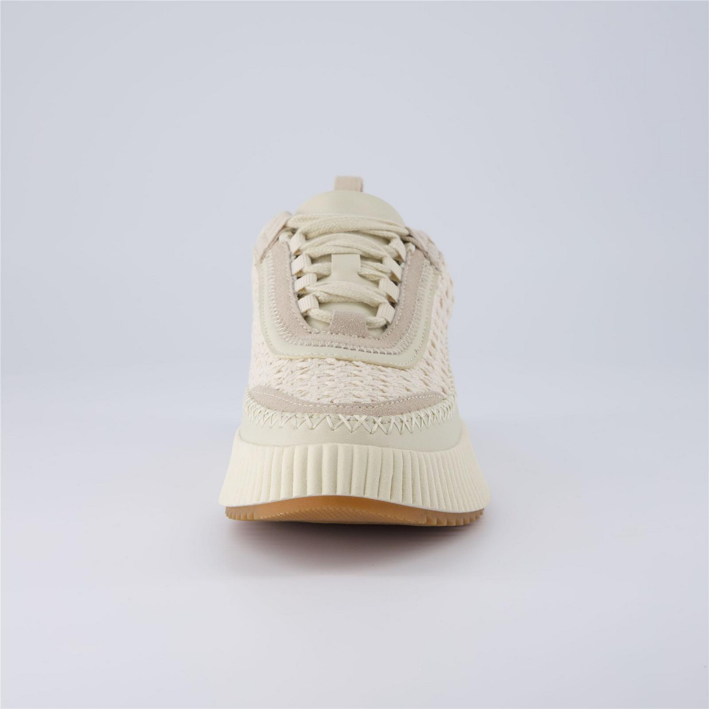 Женские кроссовки CUSHIONAIRE Loop Lace up Woven Platform Sneaker +Comfort Foam, Beige, цвет: Бежевый — фото 3