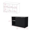 NicBex Kitchen Island Cart Morden Kitchen Carts with Storage, 2 Cabinet Door, 2 Storage Shelves for Kitchen, White - 2 of 4